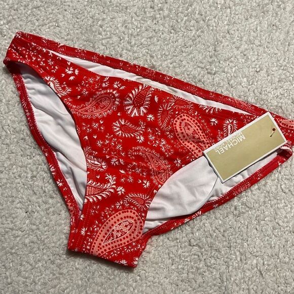 Michael Kors Paisley Printed Classic Bikini Bottoms - Picture 1 of 6
